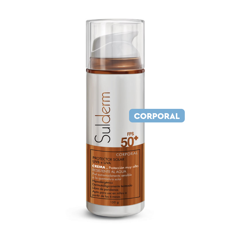 SULDERM PROTECTOR SOLAR CORPORAL UVB + UVA + FPS 50 SIN COLOR
